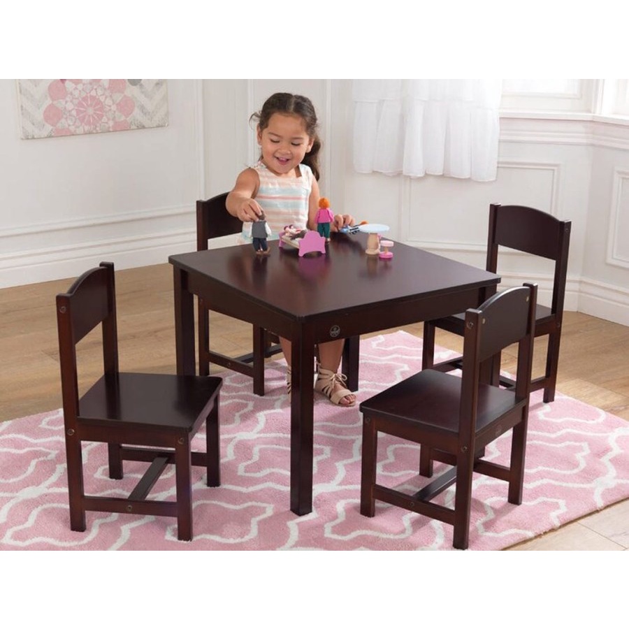 Set Meja Belajar Anak Kecil Kayu - Set Makan Anak Kecil Murah