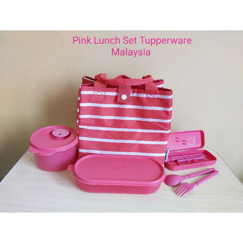 Pink Lunch Set Tupperware Malaysia