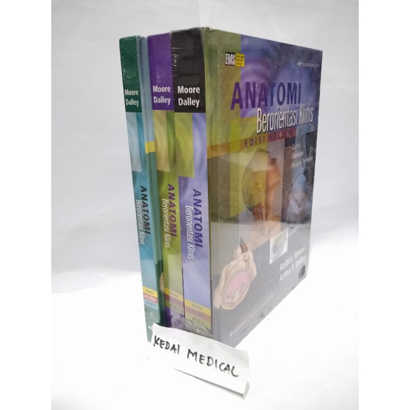 PAKET 3 BUKU ANATOMI BERORIENTASI KLINIS JILID 1, JILID 2 &amp; JILID 3 KEITH L. MOORE ORIGINAL