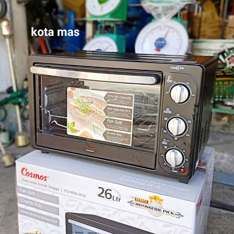 Oven Listrik Cosmos 26 Liter Pemanggang Kue Roti Ayam Ikan Besar Jumbo Low Watt Murah Baru