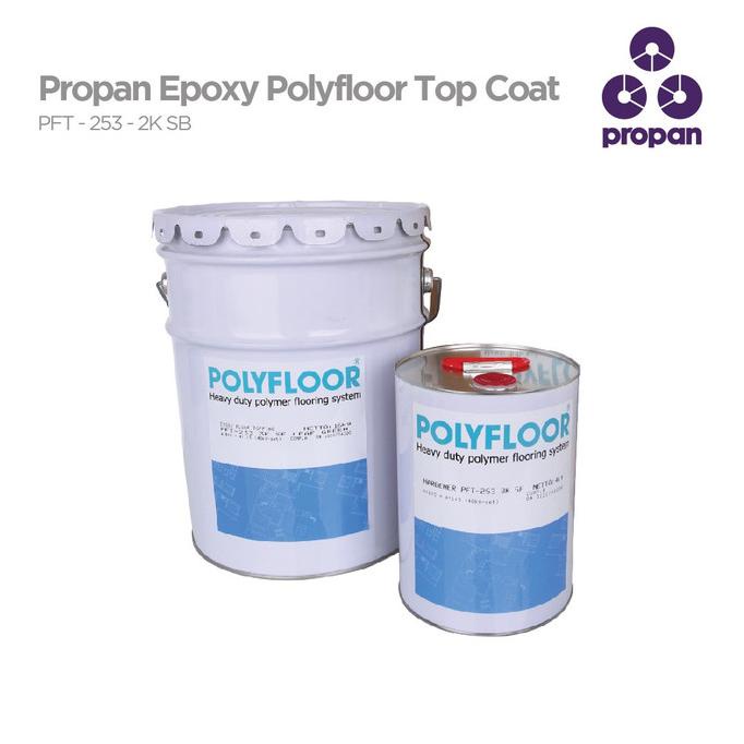 TOP COAT CAT LANTAI EPOXY POLYFLOOR EPOXY PFT-253-2K SB 5 Kg set Termurah