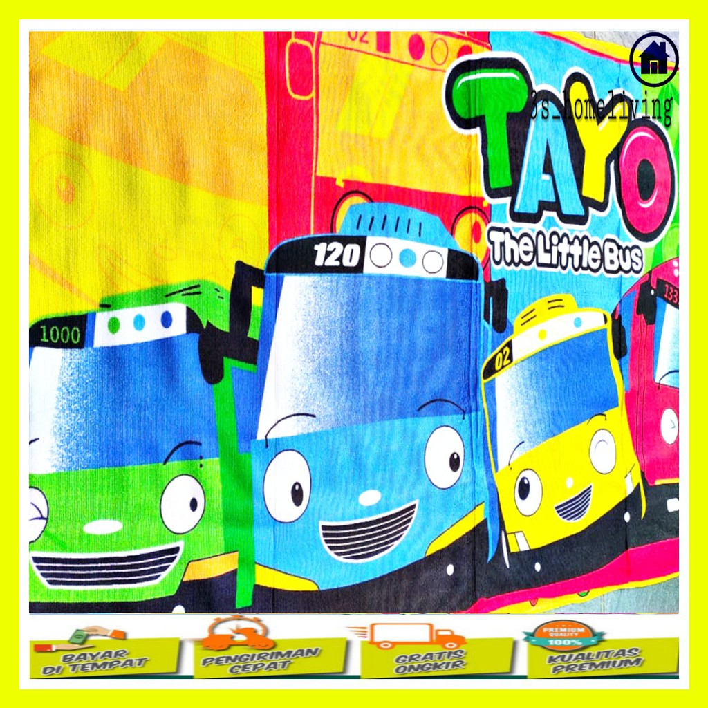 [COD] Handuk Karakter Tayo / Handuk Anak / Handuk Dewasa / Handuk Mandi/ Handuk Tayo