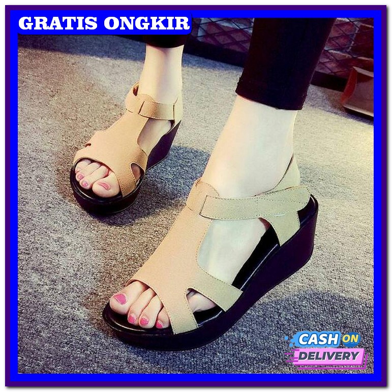 Sandal Wedges Sofiya 1129-2/Sendal Widjes Korea/Shandal Wedjes Original/Wejes Cewek Model Terbaru Ab