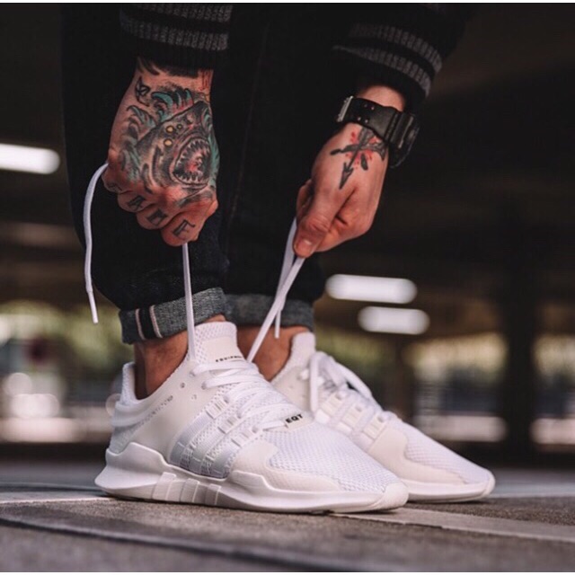 Adidas EQT Support ADV 91-16 Triple White Sneakers Sepatu Jalan Pria Wanita