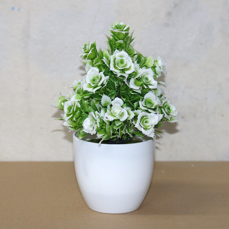 Swopply PT43 Pot Tanaman Hias Bunga Hias Plastik Ornamen Pot Bongsai Artificial Flower Decoration