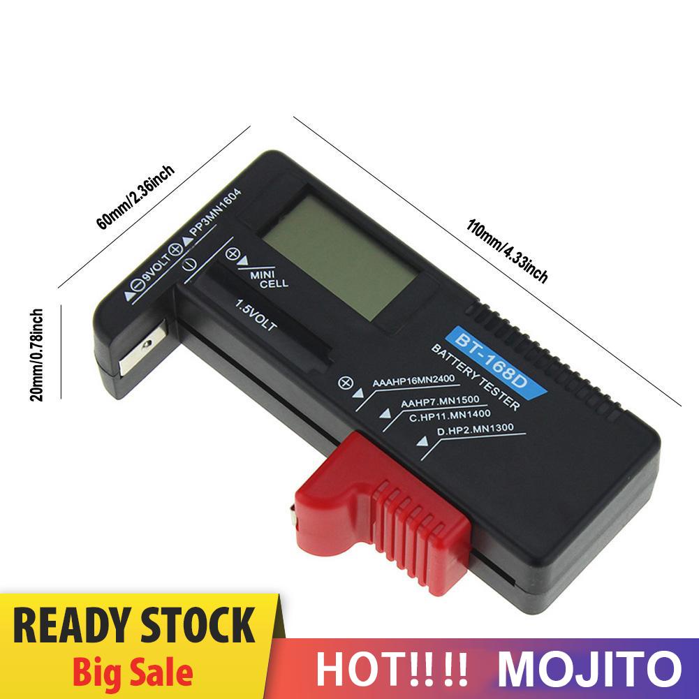 MOJITO BT168D Smart LCD Digital Batteries Tester Electronic Measure Checker for 9V