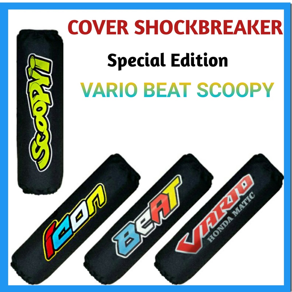 sarung cover shock breaker belakang vario beat scoopy sablon