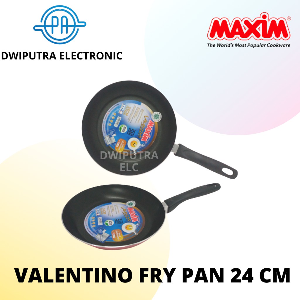 FRYPAN FRY PAN PANCI MASAK Teflon Wajan Goreng Maxim Valentino Fry Pan 24 cm Teflon FRY PAN Anti Lengket