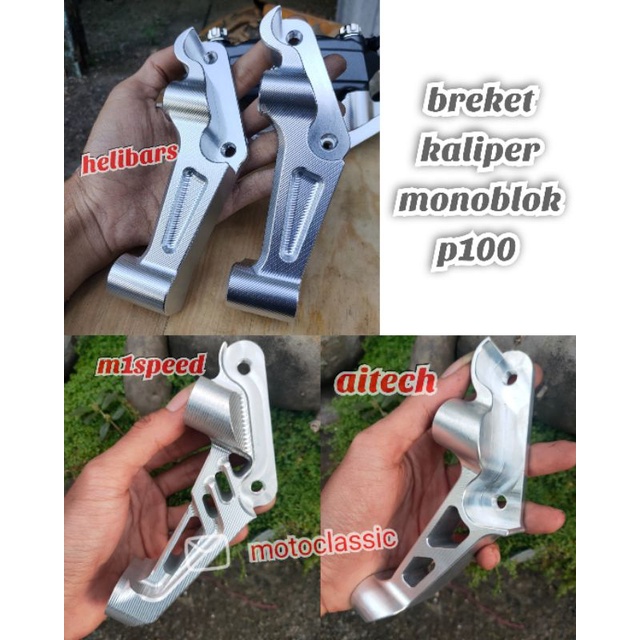 breket kaliper brembo p100 pitch 100  pnp ninja/  breket kaliper m1 speed heli m1speed aitech disc 3
