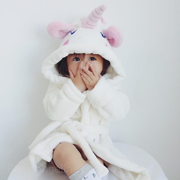 Unicorn kimono handuk berenang winter mantel tidur musim dingin salju Murah