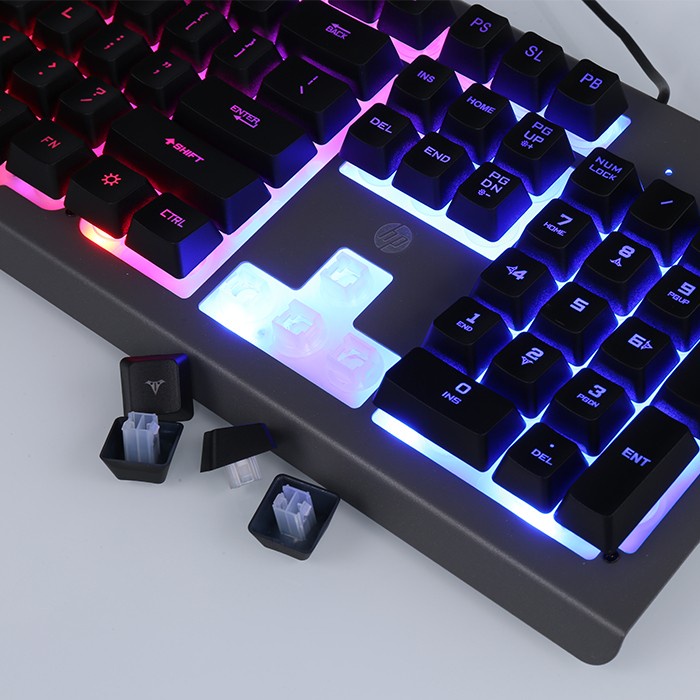 Keyboard Gaming HP K100 RGB Membrane Keyboard &amp; Multimedia Function