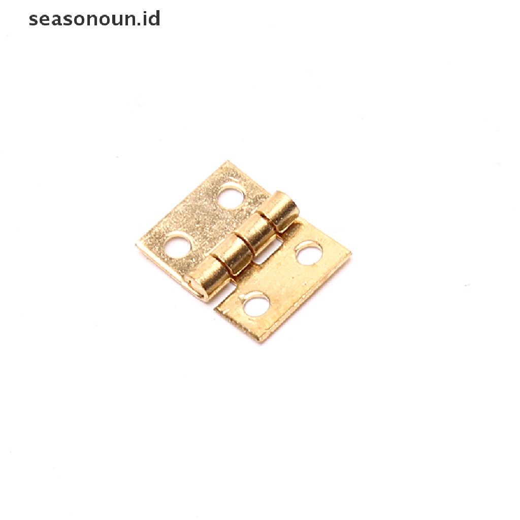 (seasonoun) 20pcs Engsel Mini Bahan Metal Untuk Furniture Rumah Boneka 1 / 12