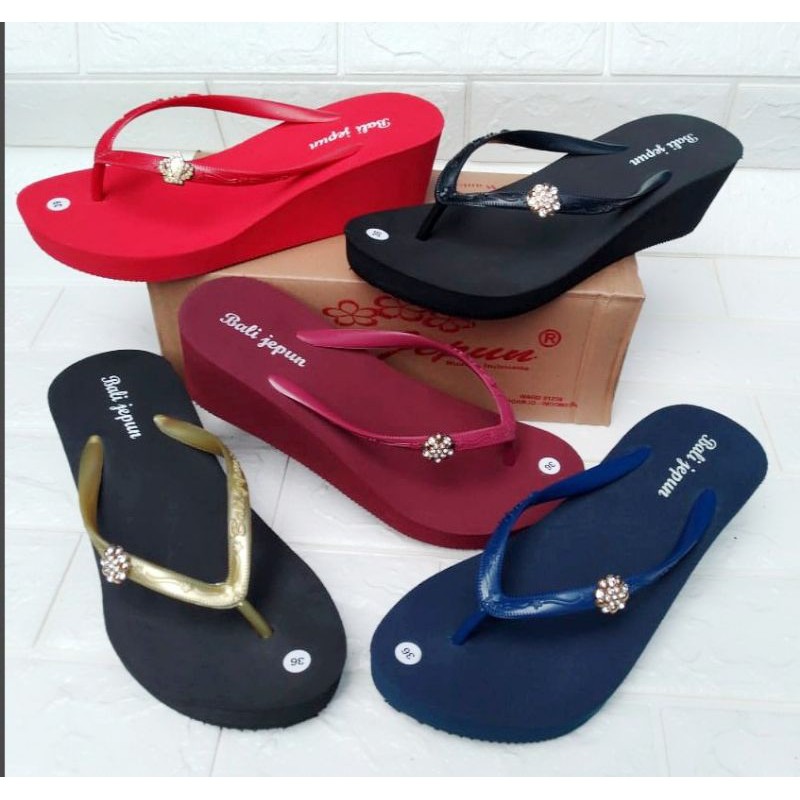 Sandal Wedges Bali Jepun Flat Dan Hak 5cm.100% Garansi Ori. COD via JNT