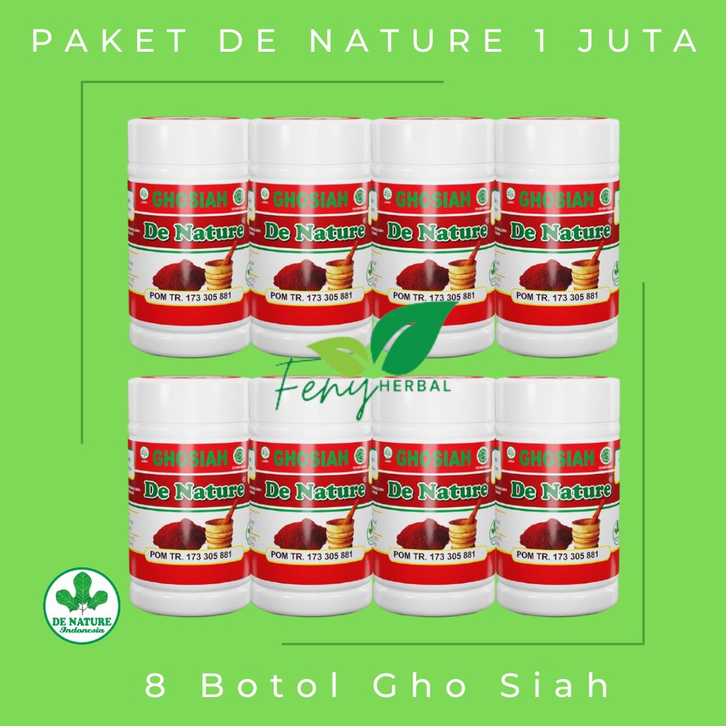 Paket Reseller | Paket Usaha Obat Herbal | Paket De Nature 1 Juta | 8 Botol Gho Siah Original