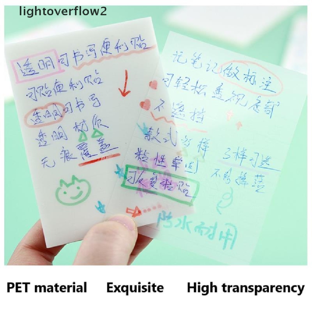 (lightoverflow2) Sticky notes / Memo Transparan Dengan Stiker Gosok