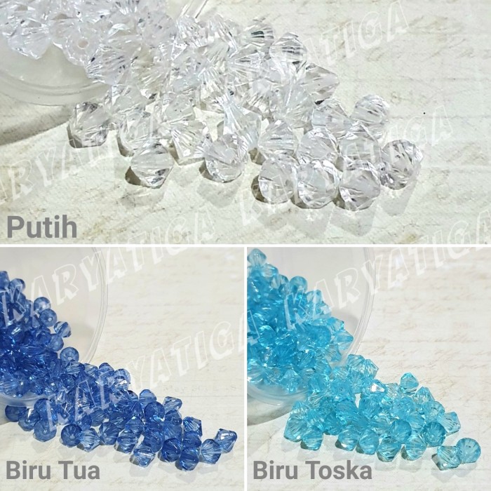 Mote Kristal Diamond 8 mm Bahan Akrilik (10 gram)