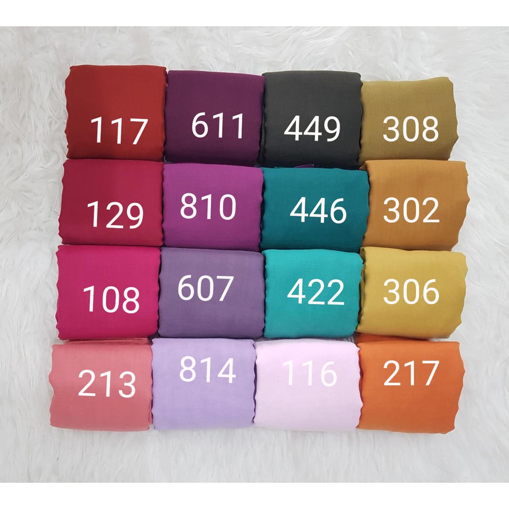 Elzatta Keisha Sadia Jilbab Kerudung Segiempat Polos Bahan Polycotton size 110x110cm-2