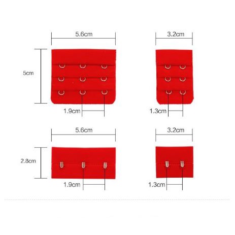 RSB PB100 Pengait Bra Tambahan 3 Kait 2 Kait Karet Sambung BH 2 Baris Extension Pengait Tali Super Extender Save