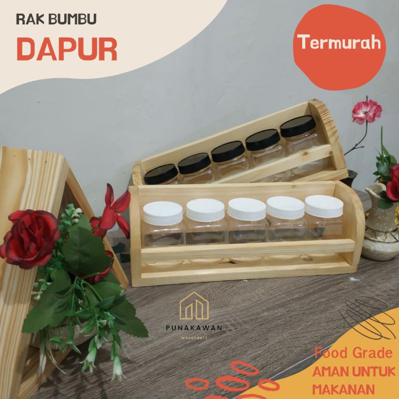 RAK BUMBU DAPUR / MINIMALIS + TOPLES