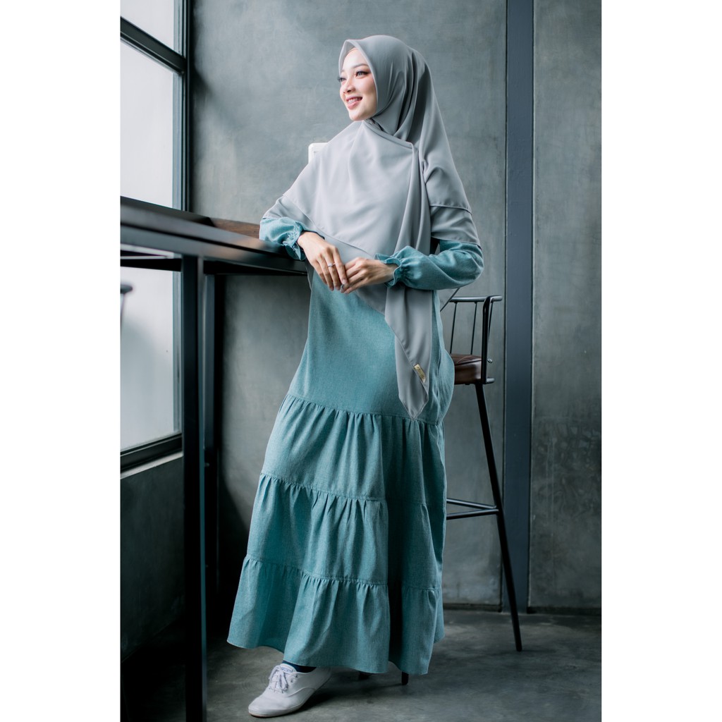 Dress Gamis Premium Daily Polos Syar'i Busui Busana Wanita Remaja Dewasa Fashion Muslim Katun Madina