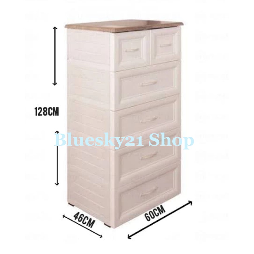 LEMARI PLASTIK 5 LACI / OLYMPLAST DRAWER CABINET ODC 05 CLASSIC (B)