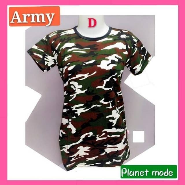 KAOS ANAK ARMY LORENG TENTARA HIJAU ARMI OBLONG LENGAN PENDEK