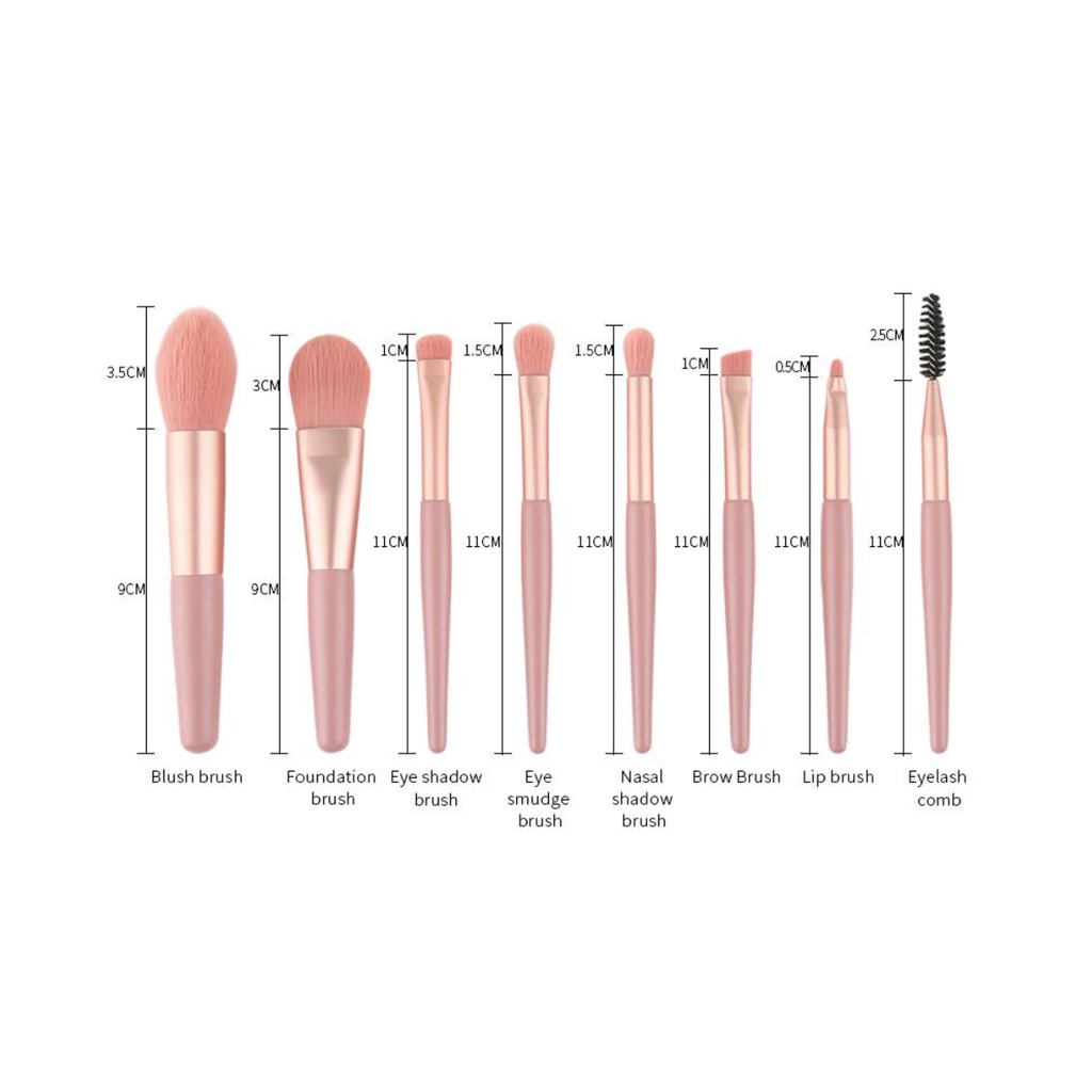 8pcs BRUSH SET / Brush Powder Eye Shadow Foundation Blusher Blending Beauty