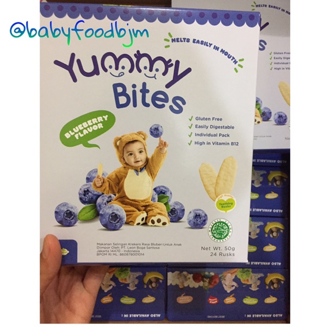 Yummy Bite babyrice cracker 50 gram ukuran besaer 24 keping