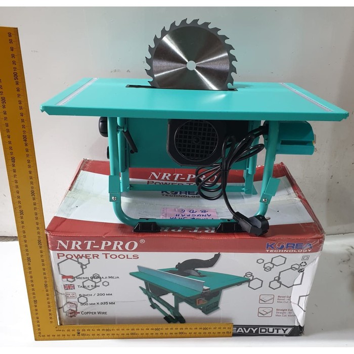 Mesin Table Saw Terbaru dari NRT-PRO Warna Hijau Tosca