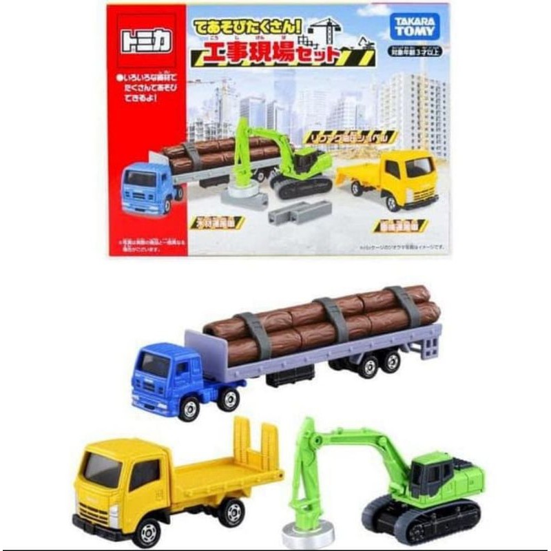 Tomica Gift set Construction Car | Diecast Truk &amp; Konstruksi