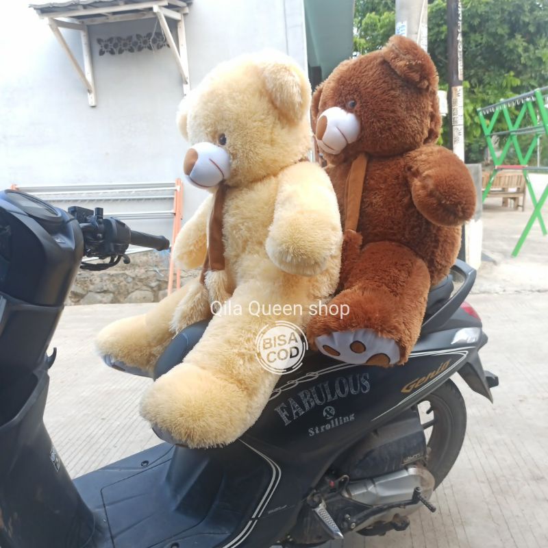 boneka TEDDY BEAR JUMBO TELAPAK ISTIMEWA 90CM