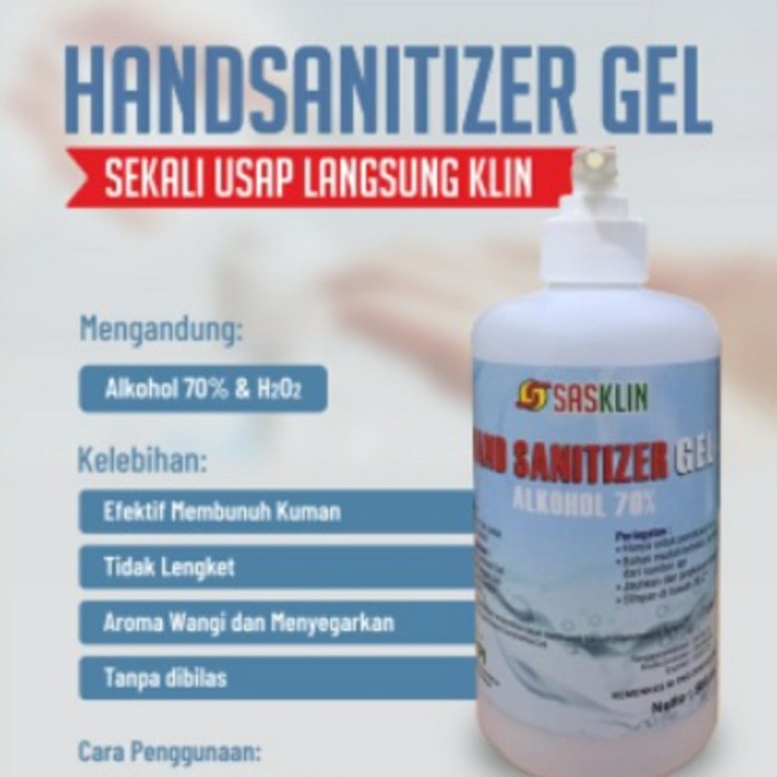 Hand Sanitizer Gel 500ml Sasklin