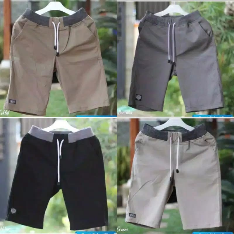 Celana Chino Pendek Pria mick pinggang karet rip katun twill surfing dewasa celana chino murah