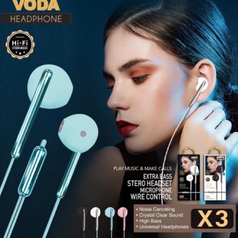 BUDS IN-HF / HEADSET / HEDSET / HANDSFREE / EARPHONE VODA X3 BASS TERBAIK ◦ KYA.10875