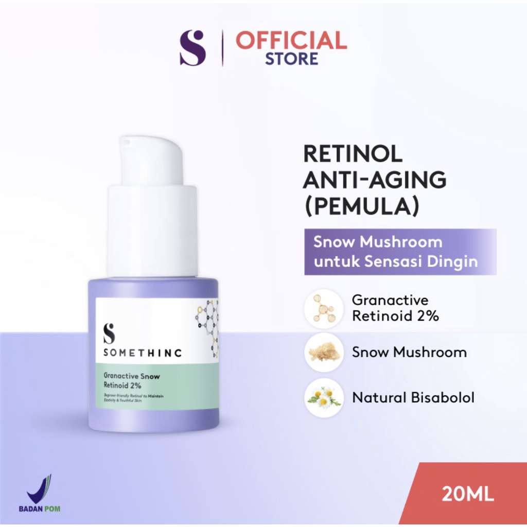 SOMETHINC Granactive Snow Retinoid 2% - Serum Retinol Untuk Pemula &amp; Kulit Sensitif