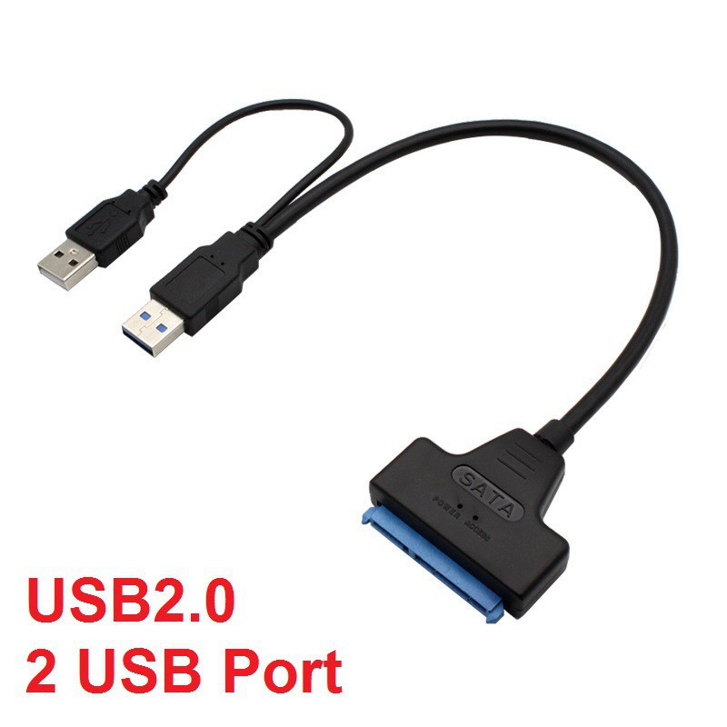 Adapter Converter Hard Disk SATA to USB3.0/2.0 untuk HDD 2.5Inch SSD Converter USB to SATA(22pin)