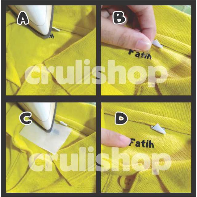 Stiker Label  Baju kain setrika nama