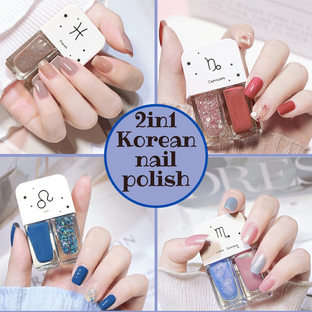 2IN1 KUTEK HALAL KUTEKS 2 TONE Cat Kuku muslimah Gel Nail polish KOREA