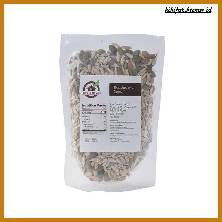 

Makanan-Kering- Roasted Mix Sunflower Pumpkin Seeds ( Panggang ) - 250 Gr -Aneka.