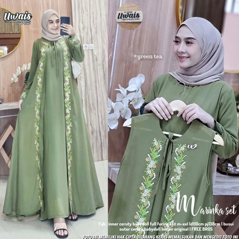 Marinka set&Marinka set jumbo ORI BERLABEL UWAIS,AUNI