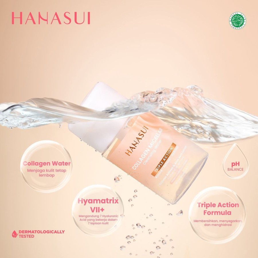 HANASUI COLLAGEN MICELLAR CLEANSING WATER - MICELLAR WATER TRIPLE ACTION -  100ml