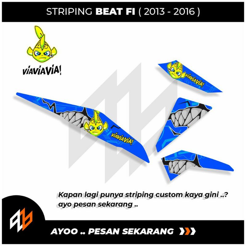 STIKER STRIPING MOTOR BEAT FI 2013/ LIS STIKER BODY MOTOR BEAT FI/STRIPING LIS BODY MOTOR BEAT FI