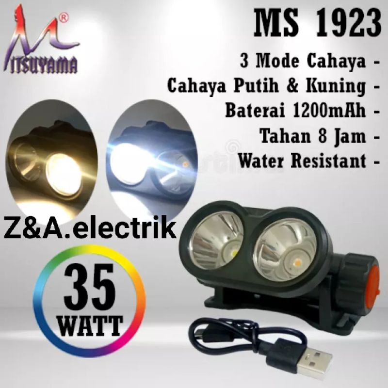 Senter Kepala RING 28 MS-1923 high power Headlamp MITSUYAMA