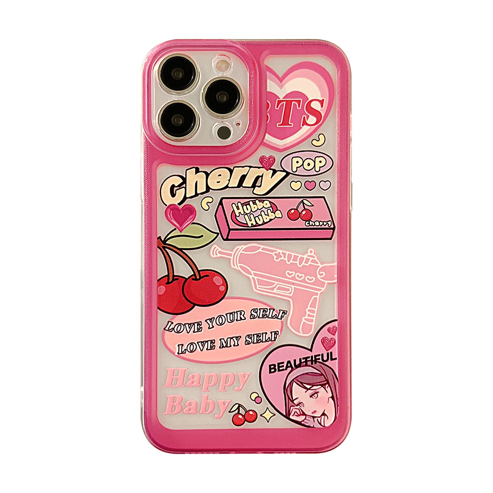 Soft Case TPU Motif Ilustrasi Gadis Untuk iPhone 13 13pro 13prm 11 7Plus 8Plus Xr XS 13 12pro Max