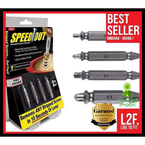 Jual Obeng Terbaru Pembuka Baut Rusak Speed Out Screw Damage Extractor Original