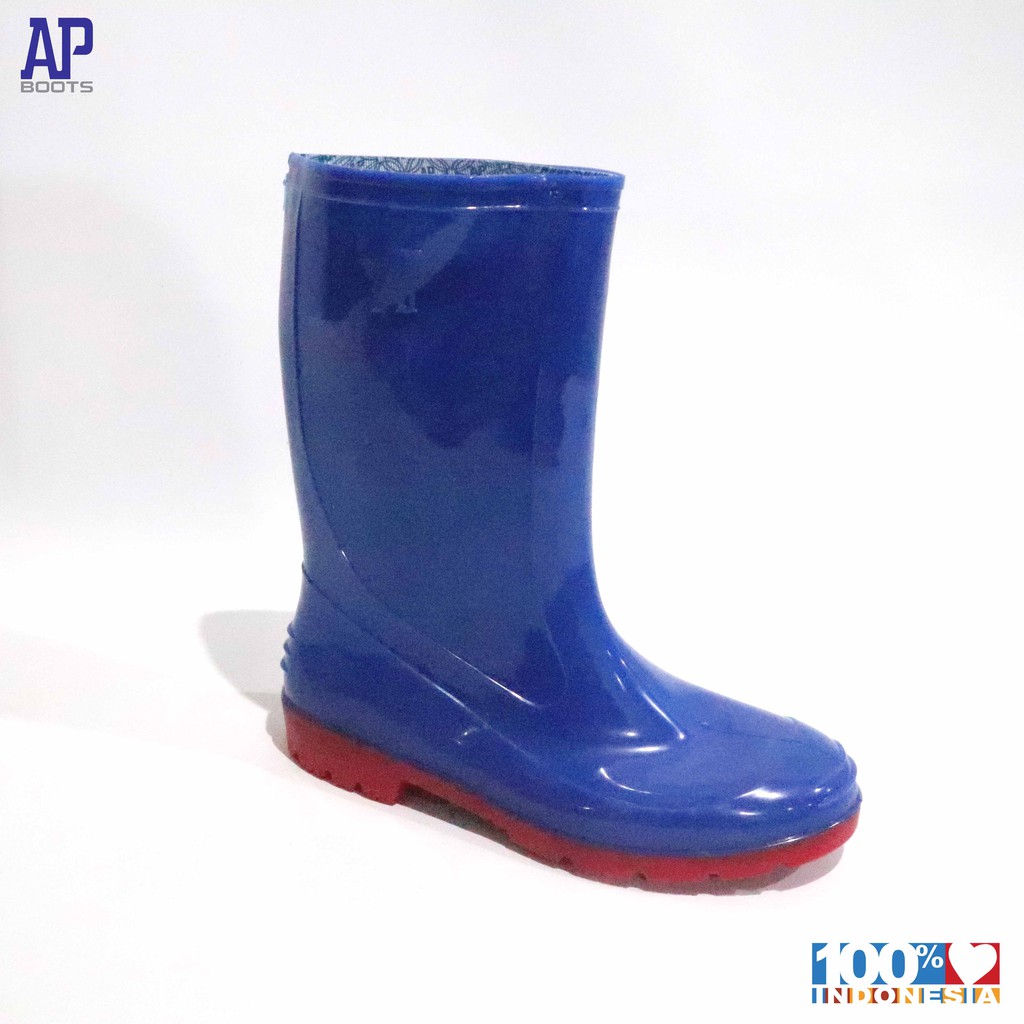 AP 2001 MERAH-BIRU 22.0 - 24.0 - SEPATU BOOT SEPATU KARET ANAK - AP BOOTS