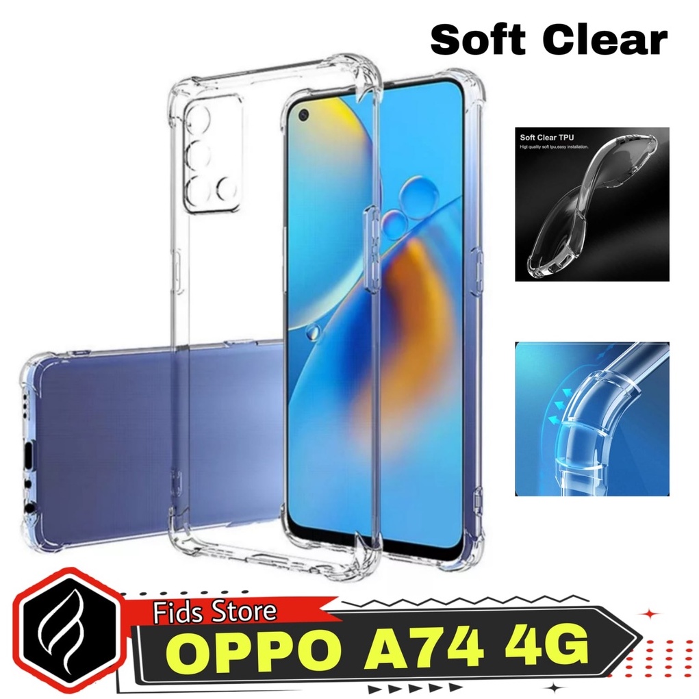 Promo Soft Case OPPO A74 4G / OPPO F19 Casing Transparans/Case Airbag/softcase Anti Crack Proteck Camera