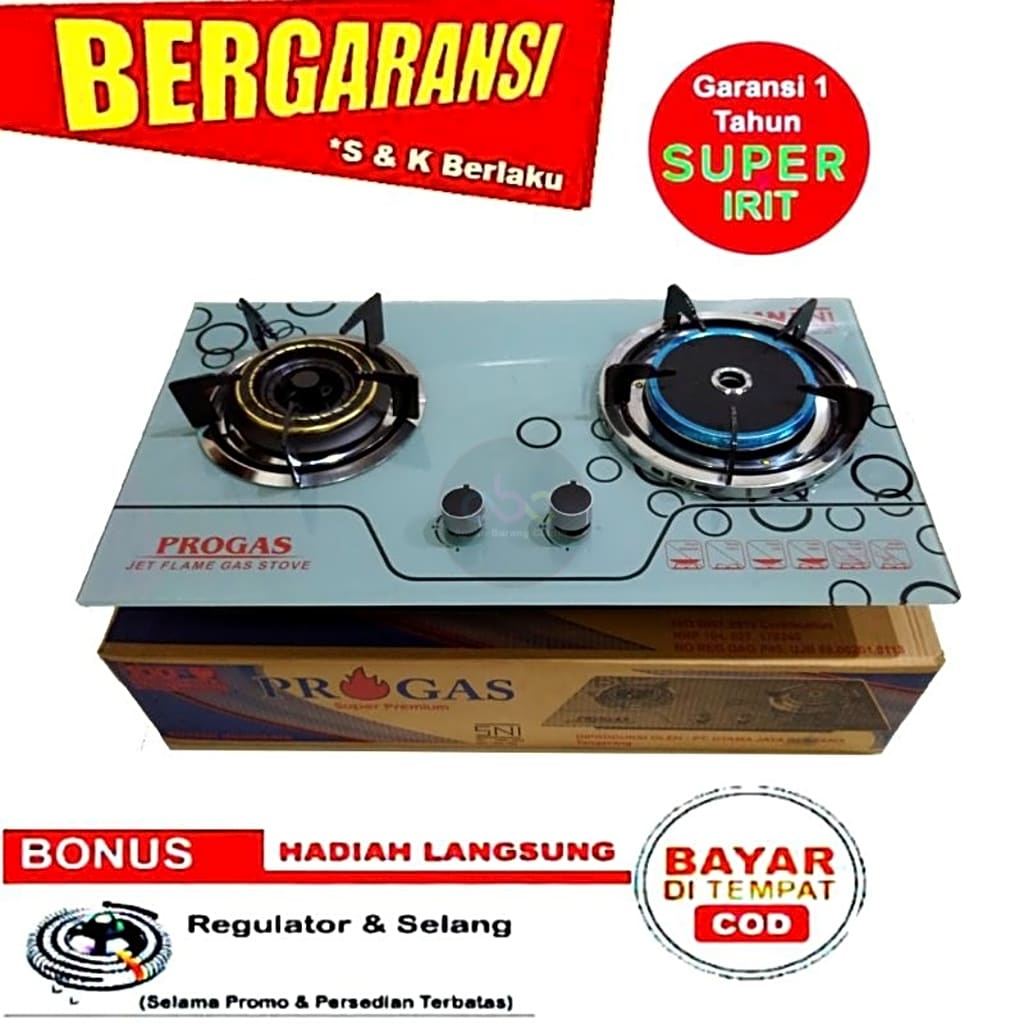 Jual PROGAS Kompor Tanam 2 Tungku GAS STOVE Kaca Temperedglass | Shopee ...