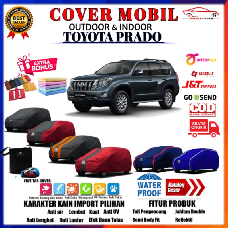 Sarung Cover Mobil Toyota PRADO 2002 2003 2004 2005 2006 2007 2008 2009 Mantel Tutup Selimut