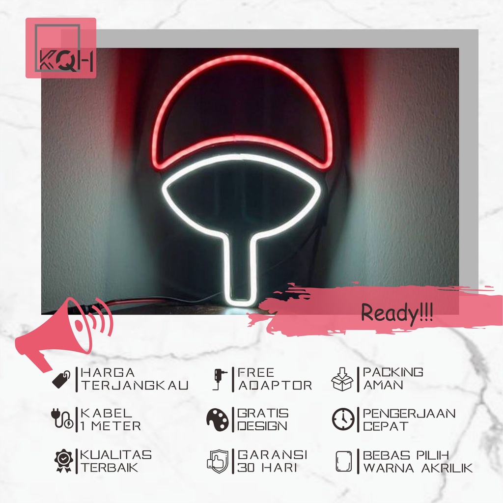 KoQoH.CO - Neonflex Uchiha/ NeonSign Game/Lampu Hias Kamar/Lampu tidur/Lampu DEKORASI/Custom LED